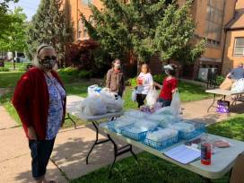food pantry pick-up outside 2020